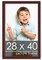 28x40 Solid Wood Picture Frame with UV-Resistant Acrylic & Acid-Free Backing, Available in 6 Finishes: Matte Black, Matte White, Metallic Bronze, Silver, Natural Wood Grain & Mahogany